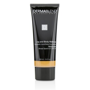 Leg and Body Make Up Buildable Liquid Body Foundation Sunscreen Broad Spectrum SPF 25 - #Medium Bronze 45N