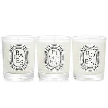 Scented Mini Candle Discovery Set: Baies, Figuier, Roses